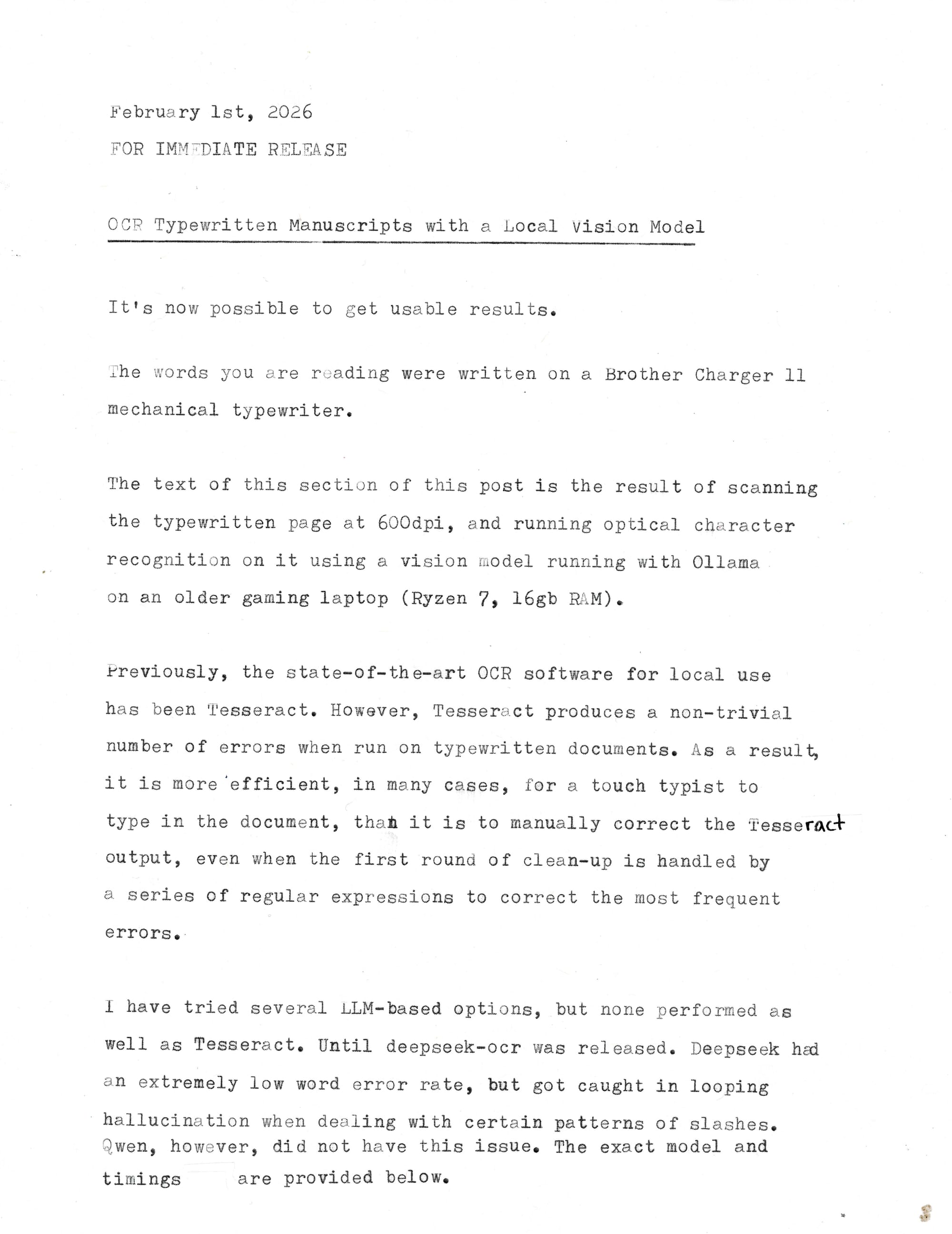 Example Typewritten Manuscript Scan