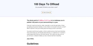 Screenshot of 100DaysToOffload.com