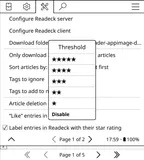 KOReader Readeck plugin settings UI